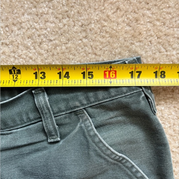 VTG Carhartt B25 Moss Green Carpenter Shorts 34W - Picture 8 of 11